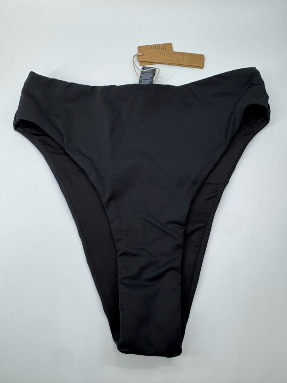 Skims Recycled Swim Mid Waist Bottom Onyx Small NWT